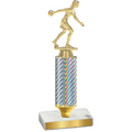 Value Silver Carbon Fiber Bowling Trophy