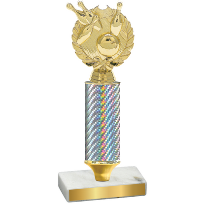 Value Silver Carbon Fiber Bowling Trophy