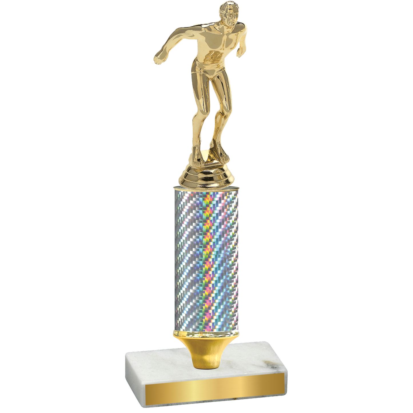 Value Silver Carbon Fiber Swimming Trophy