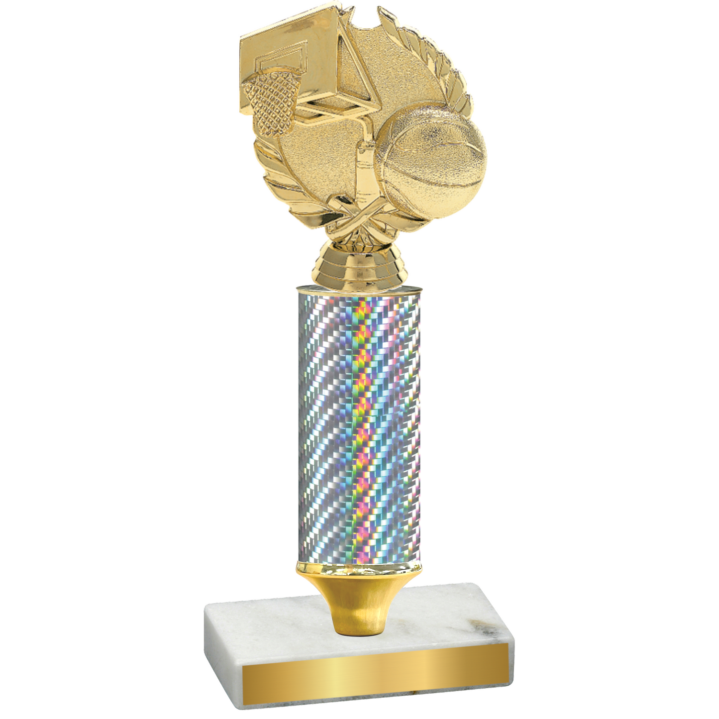 Value Silver Carbon Fiber Basketball Trophy