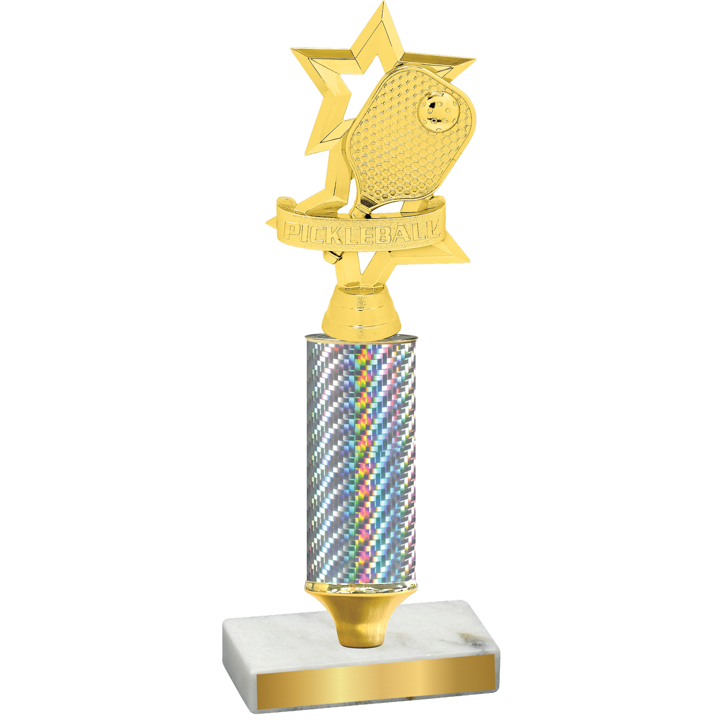 Value Silver Carbon Fiber Pickleball Trophy