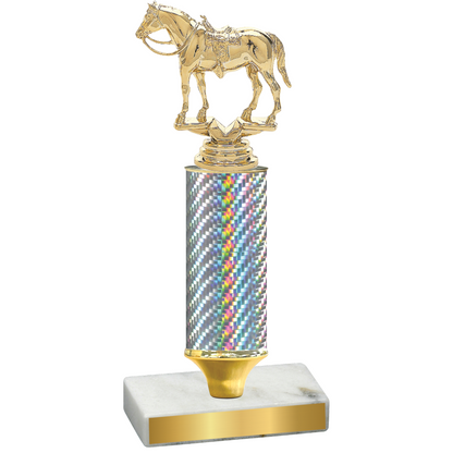 Value Silver Carbon Fiber Horses Trophy