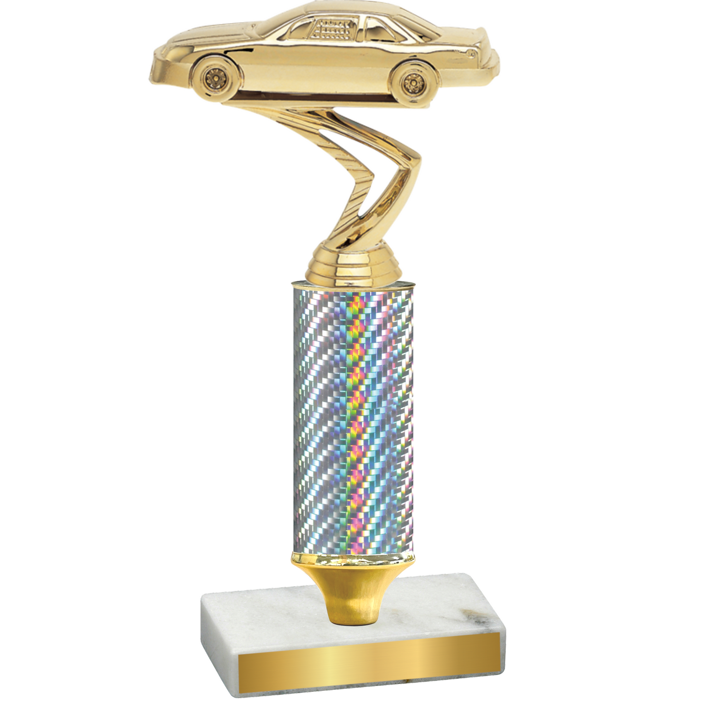 Value Silver Carbon Fiber Cars Trophy