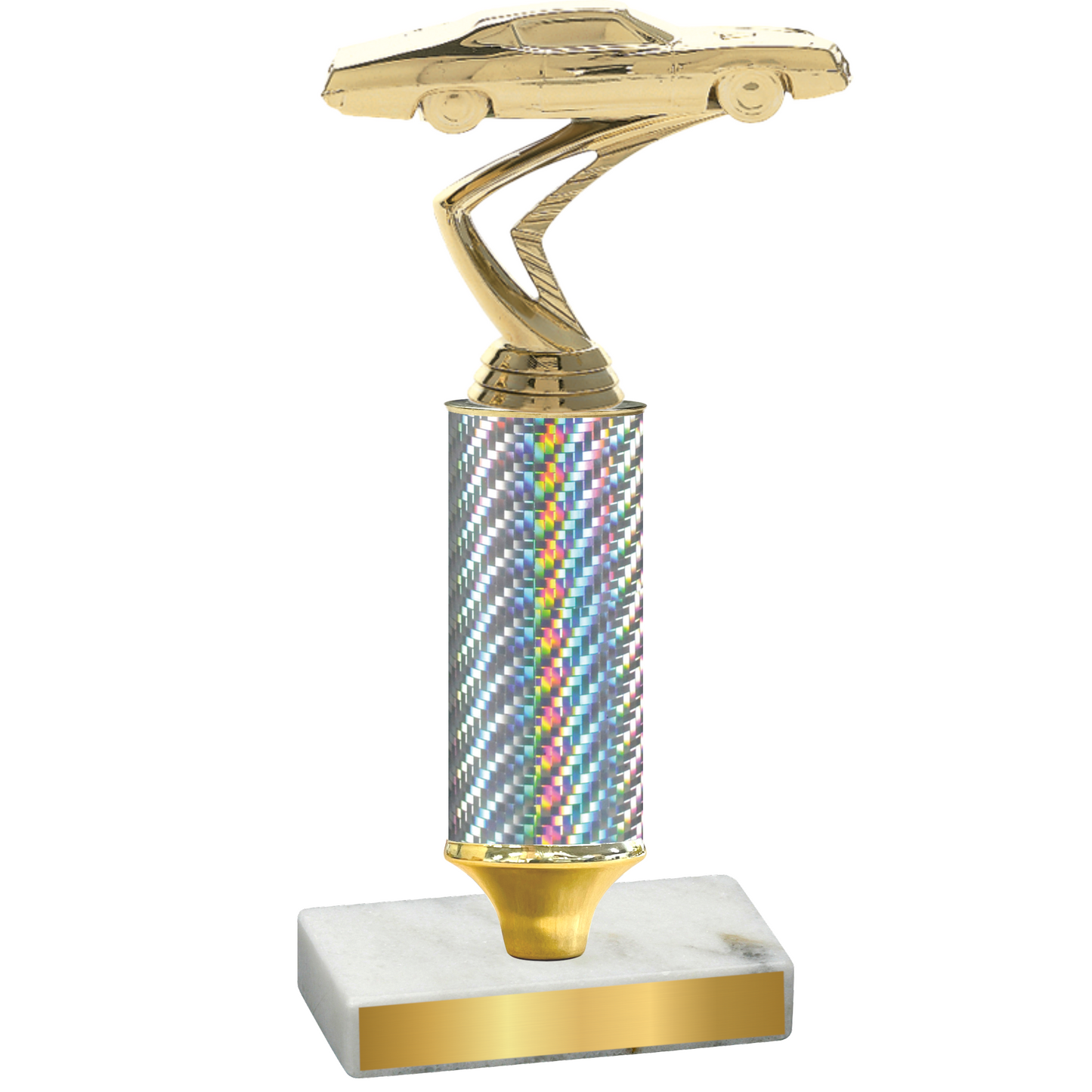 Value Silver Carbon Fiber Cars Trophy