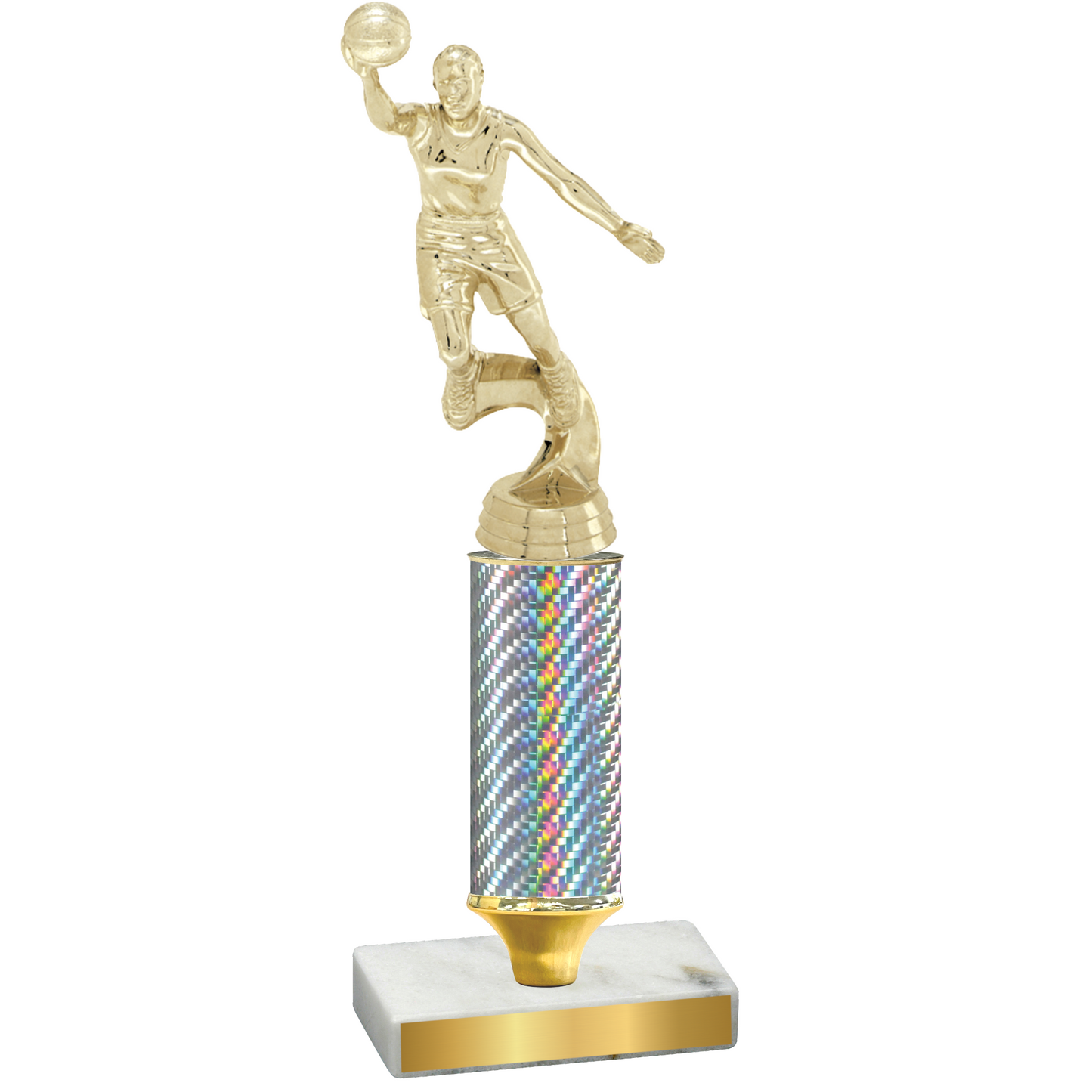 Value Silver Carbon Fiber Basketball Trophy