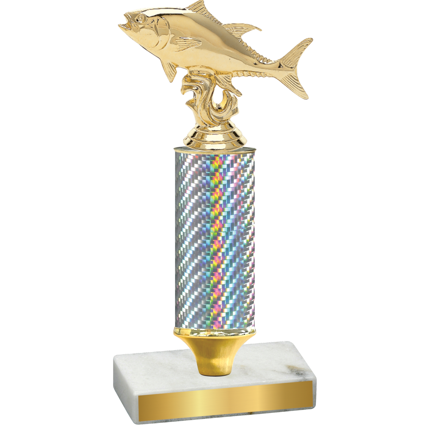 Value Silver Carbon Fiber Fishing Trophy