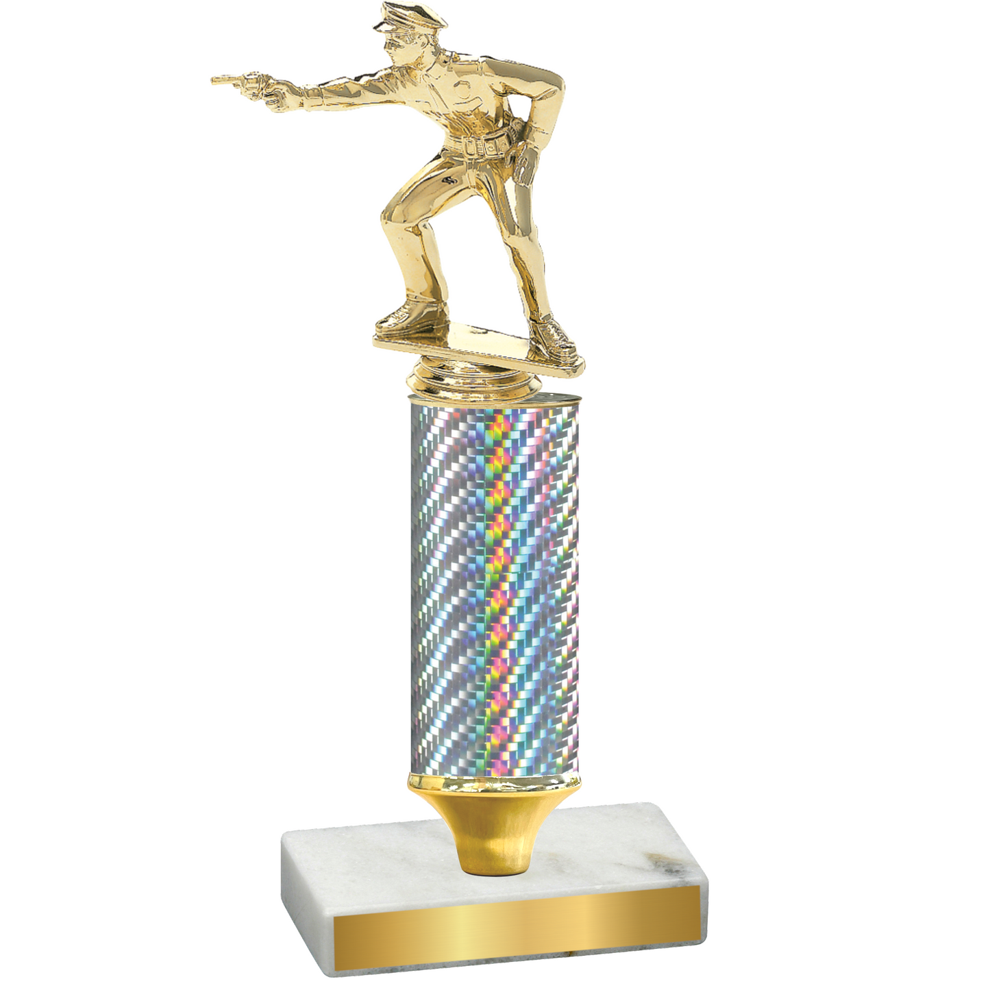 Value Silver Carbon Fiber Shooter Trophy