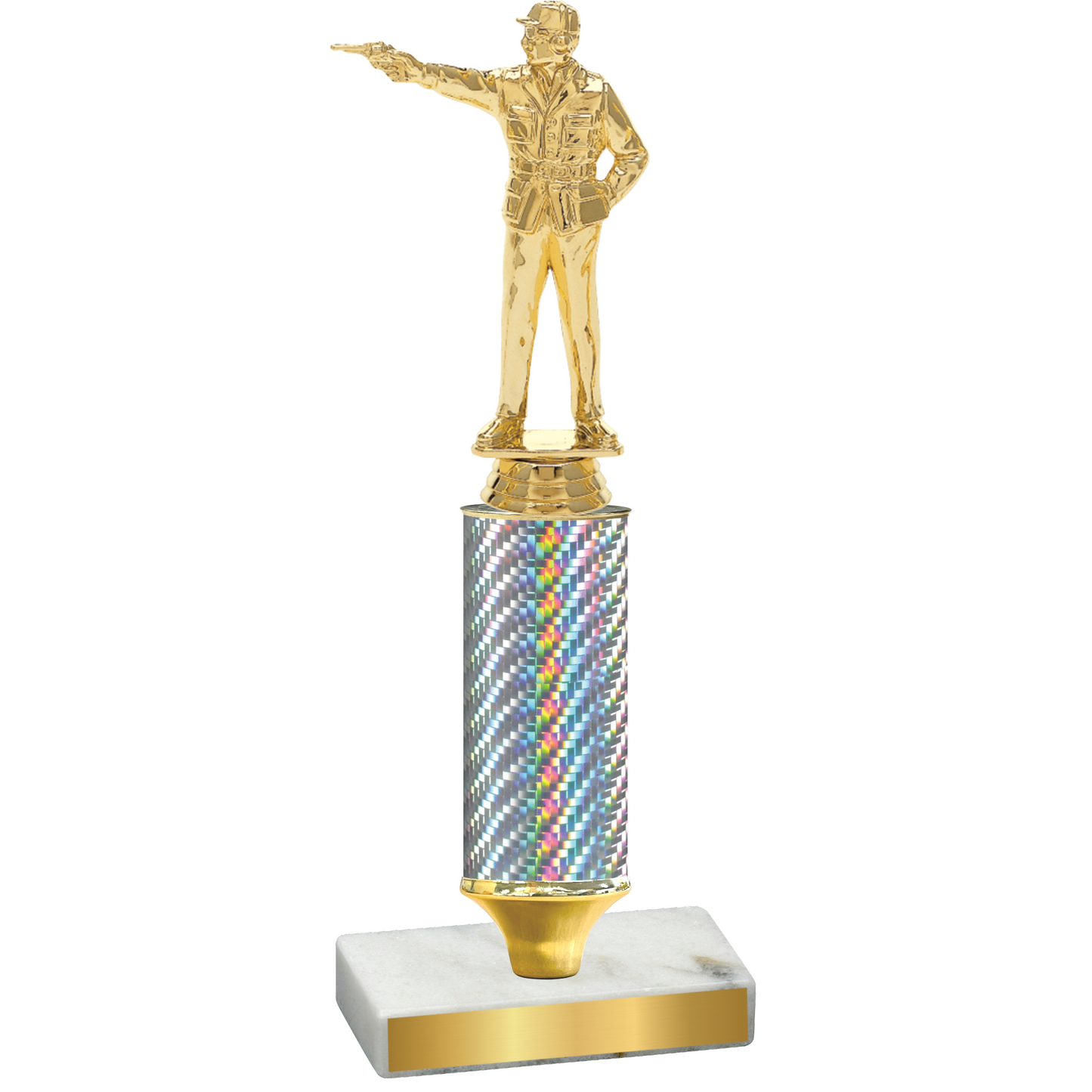 Value Silver Carbon Fiber Shooter Trophy