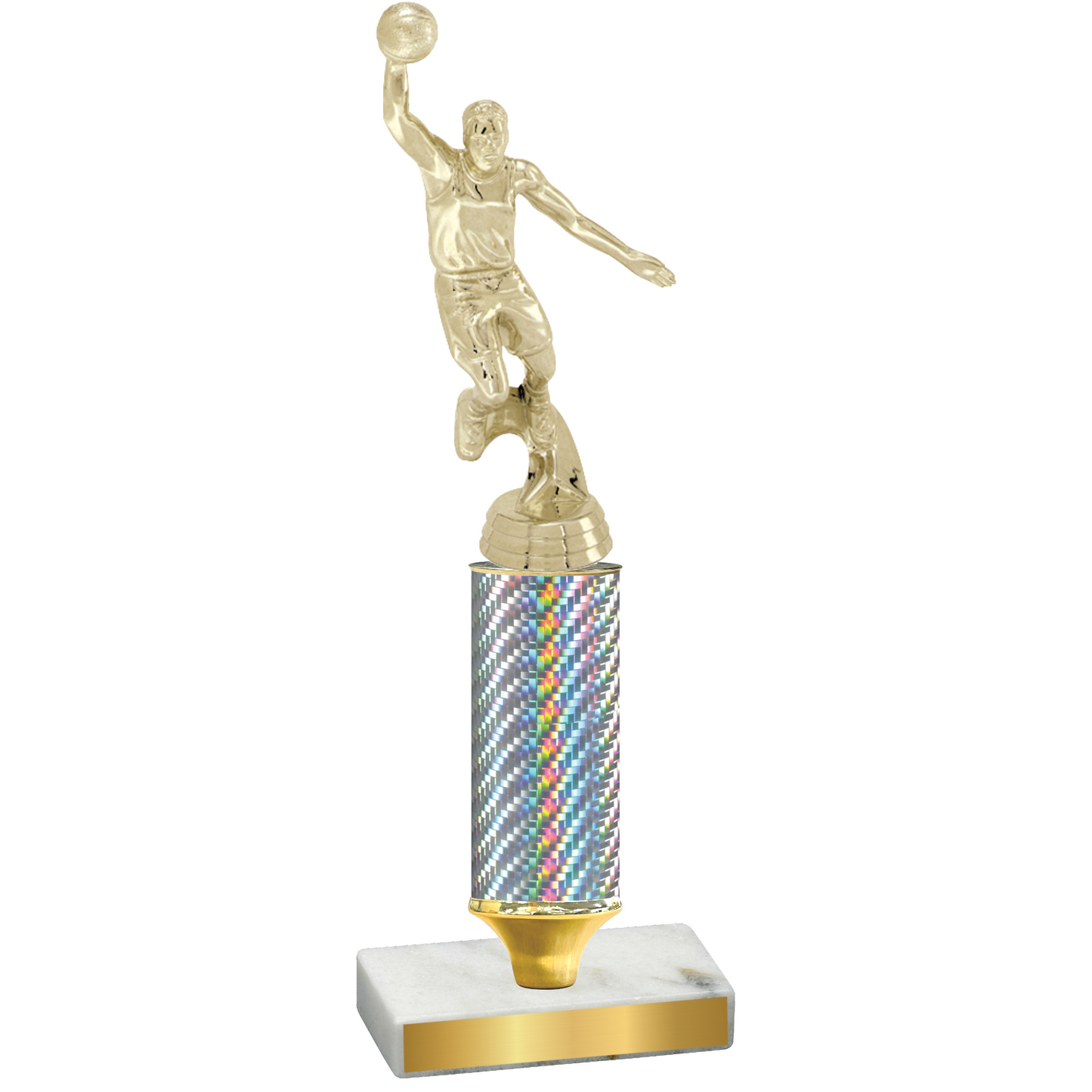 Value Silver Carbon Fiber Basketball Trophy