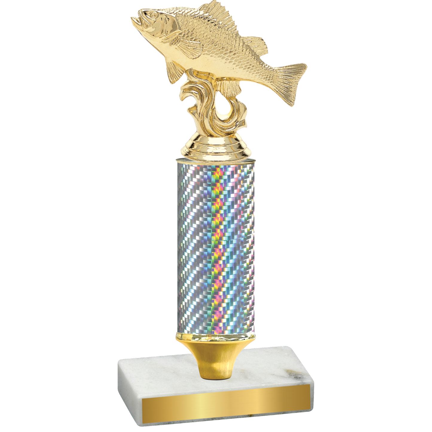 Value Silver Carbon Fiber Fishing Trophy