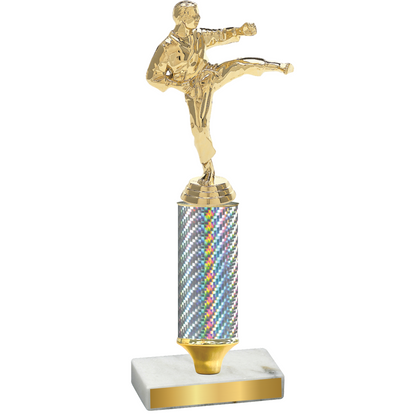 Value Silver Carbon Fiber Karate Trophy