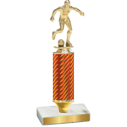 Value Orange Carbon Fiber Soccer Trophy