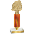 Value Orange Carbon Fiber Soccer Trophy