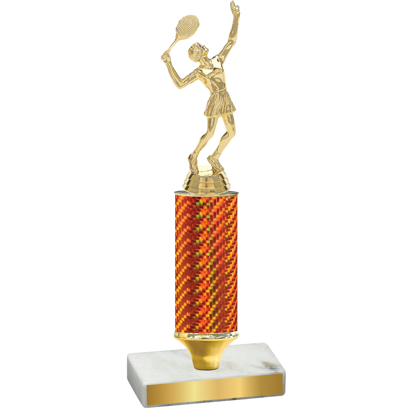 Value Orange Carbon Fiber Tennis Trophy