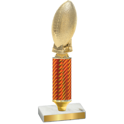 Value Orange Carbon Fiber Football Trophy