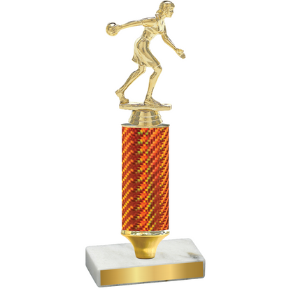 Value Orange Carbon Fiber Bowling Trophy