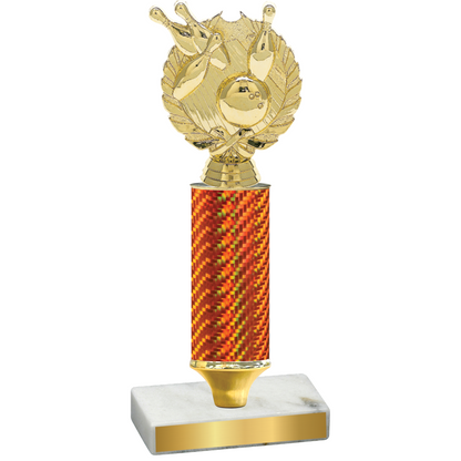 Value Orange Carbon Fiber Bowling Trophy