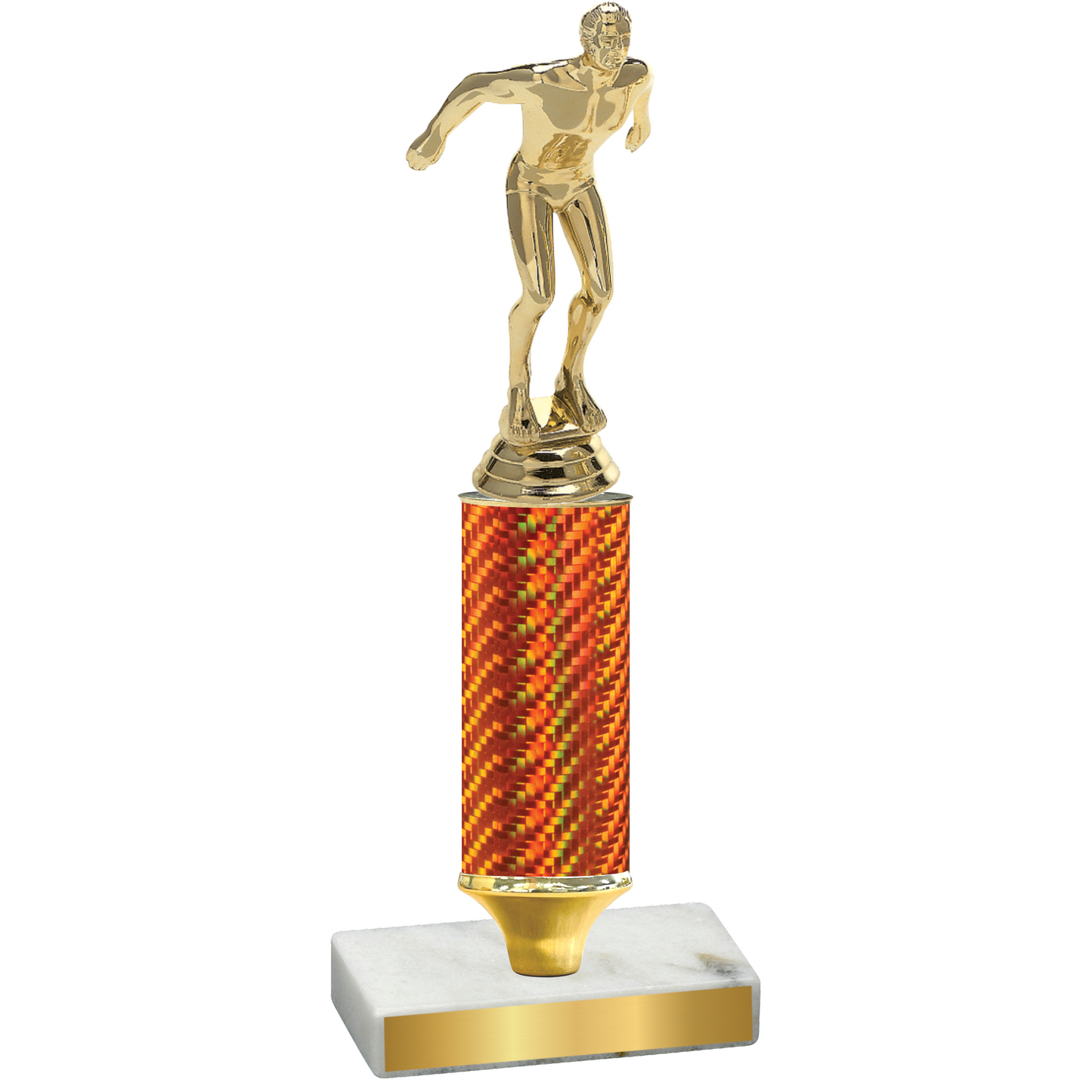 Value Orange Carbon Fiber Swimming Trophy