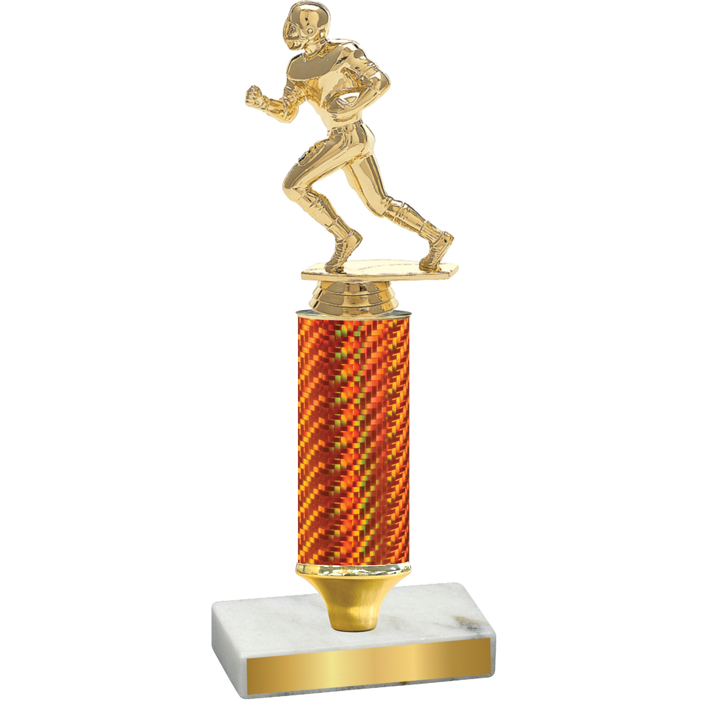 Value Orange Carbon Fiber Football Trophy