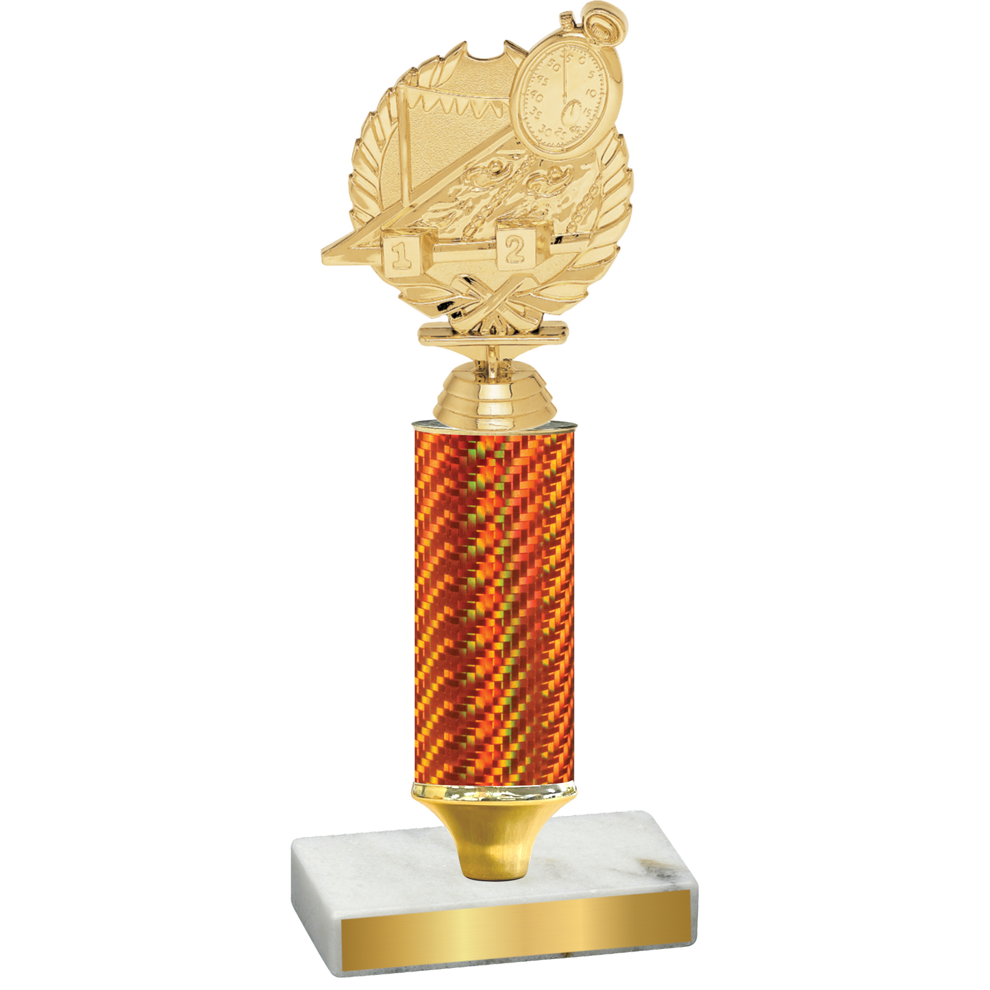 Value Orange Carbon Fiber Swimming Trophy