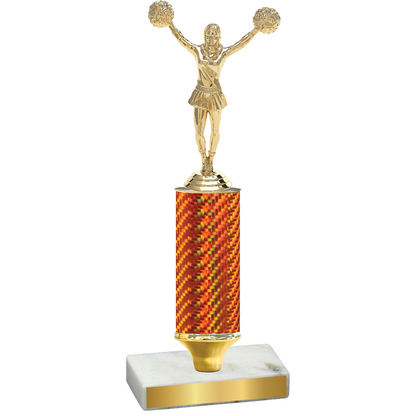 Value Orange Carbon Fiber Cheerleading Trophy