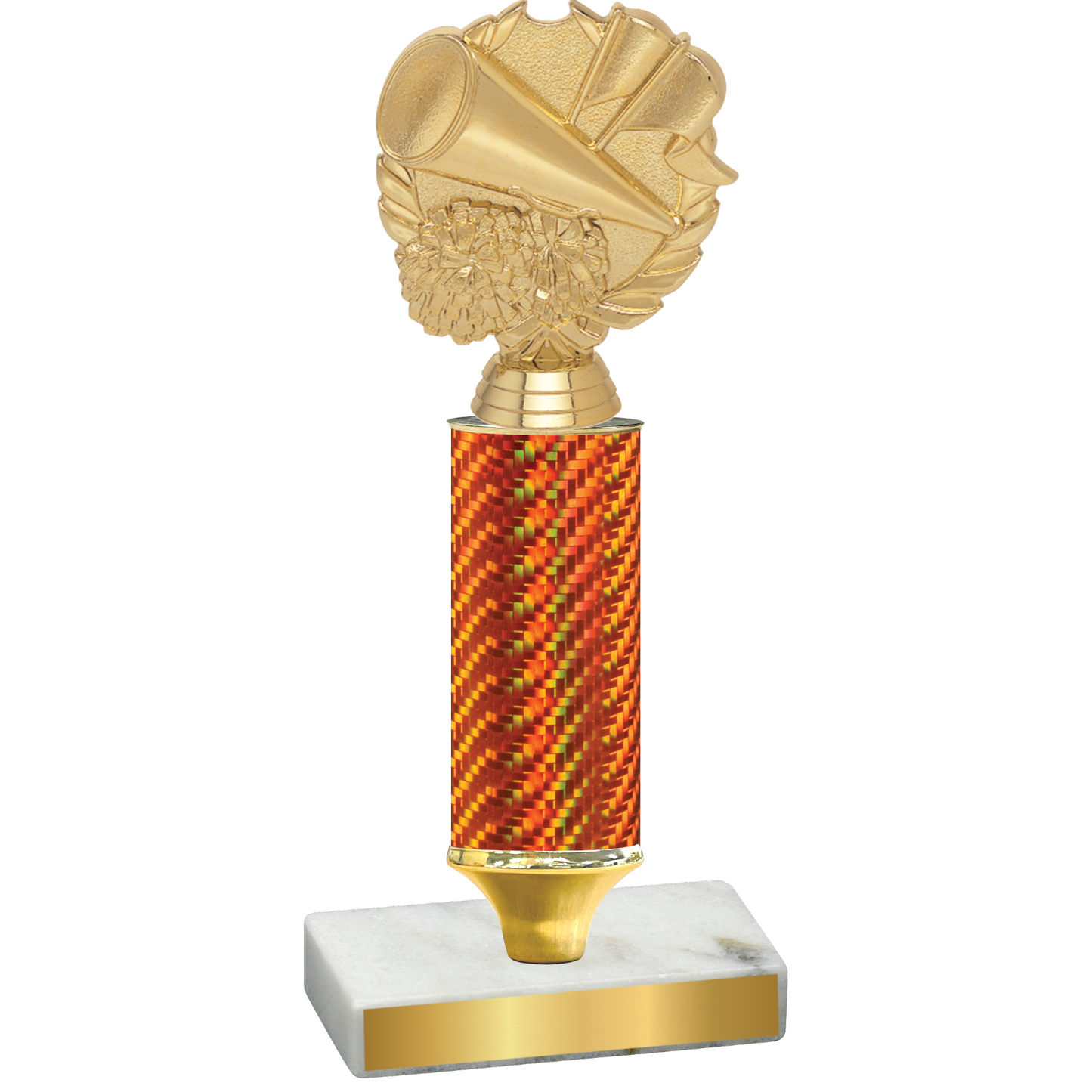 Value Orange Carbon Fiber Cheerleading Trophy