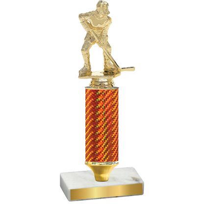 Value Orange Carbon Fiber Hockey Trophy