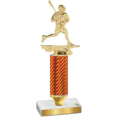 Value Orange Carbon Fiber Lacrosse Trophy