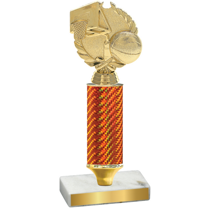 Value Orange Carbon Fiber Basketball Trophy