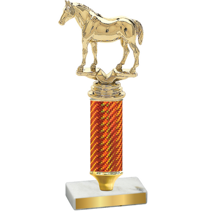 Value Orange Carbon Fiber Horses Trophy