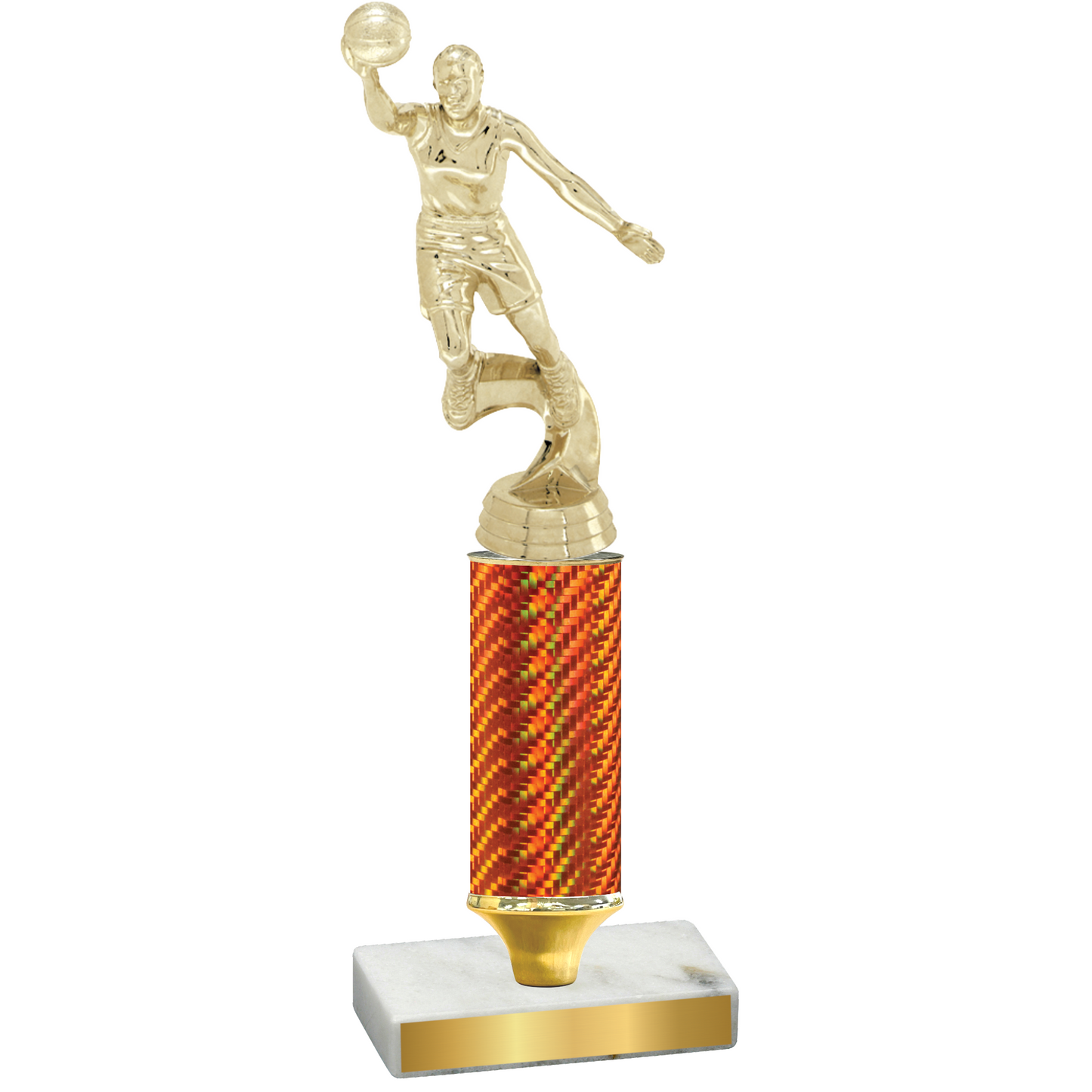 Value Orange Carbon Fiber Basketball Trophy