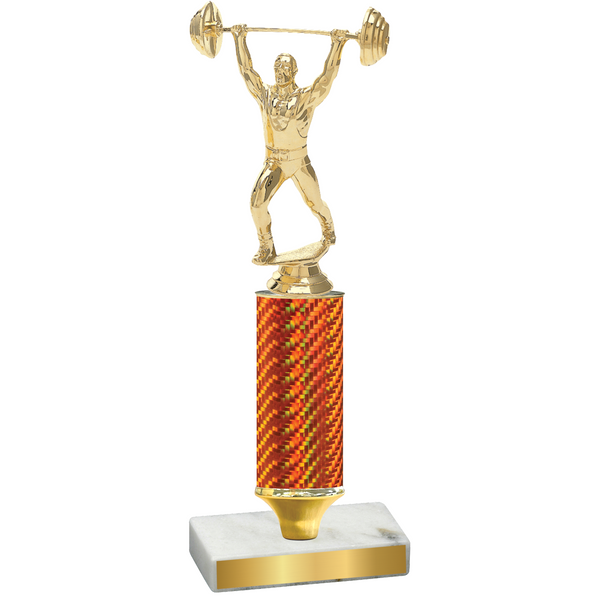 Value Orange Carbon Fiber Weights Trophy