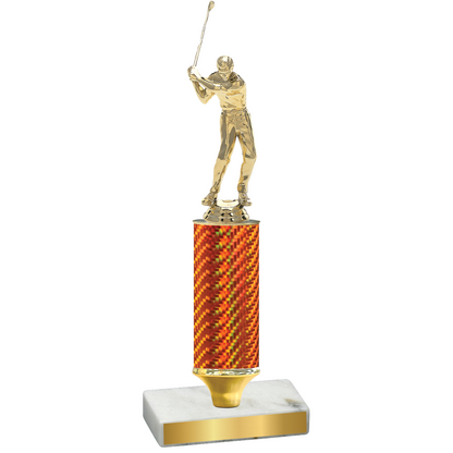 Value Orange Carbon Fiber Golf Trophy