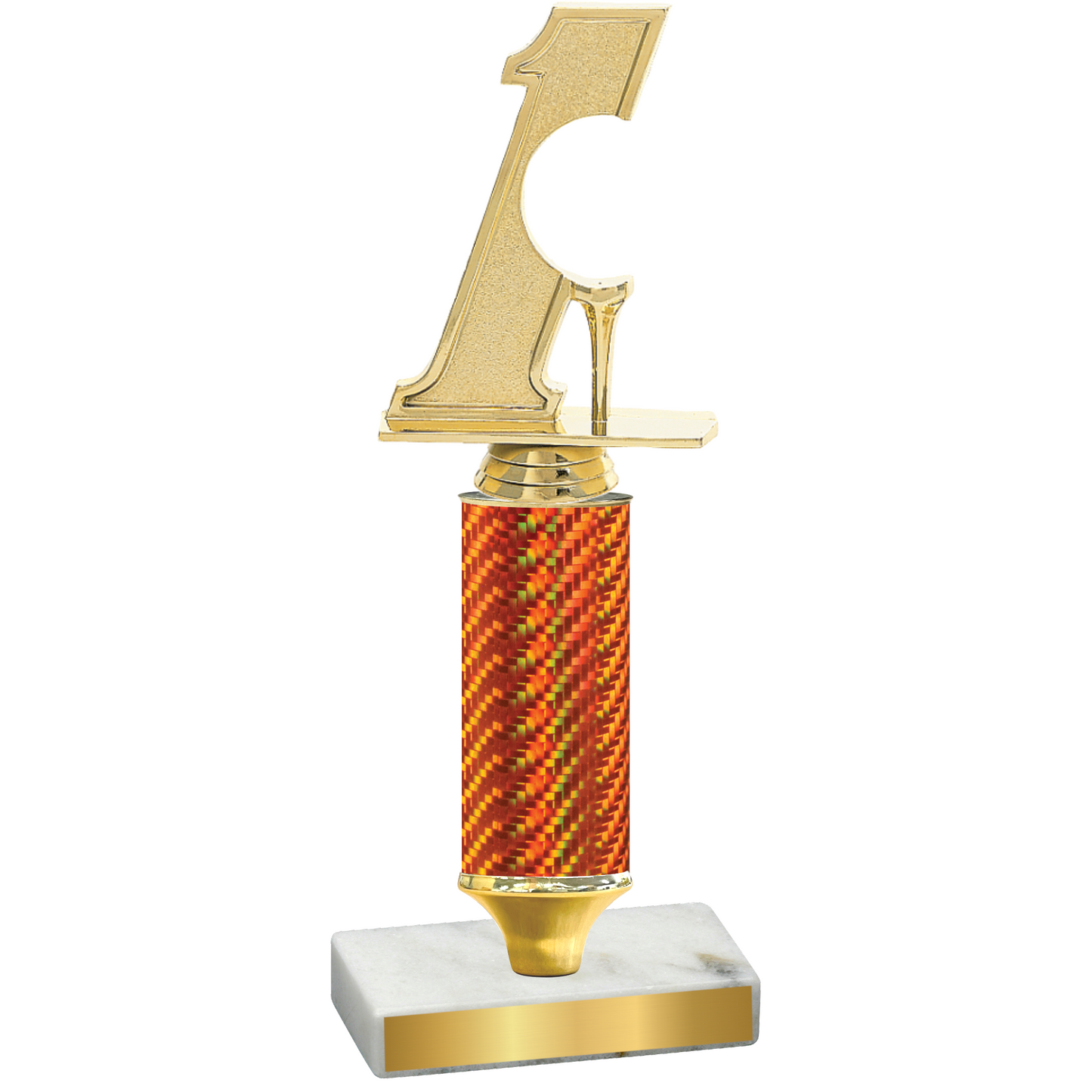 Value Orange Carbon Fiber Golf Trophy