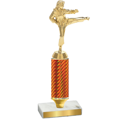 Value Orange Carbon Fiber Karate Trophy