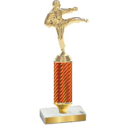 Value Orange Carbon Fiber Karate Trophy