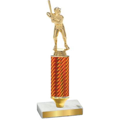 Value Orange Carbon Fiber Baseball Trophy