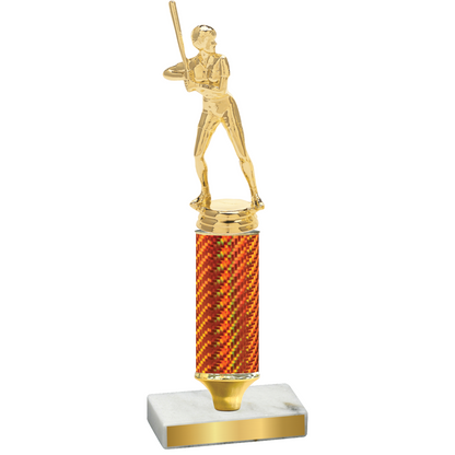 Value Orange Carbon Fiber Softball Trophy