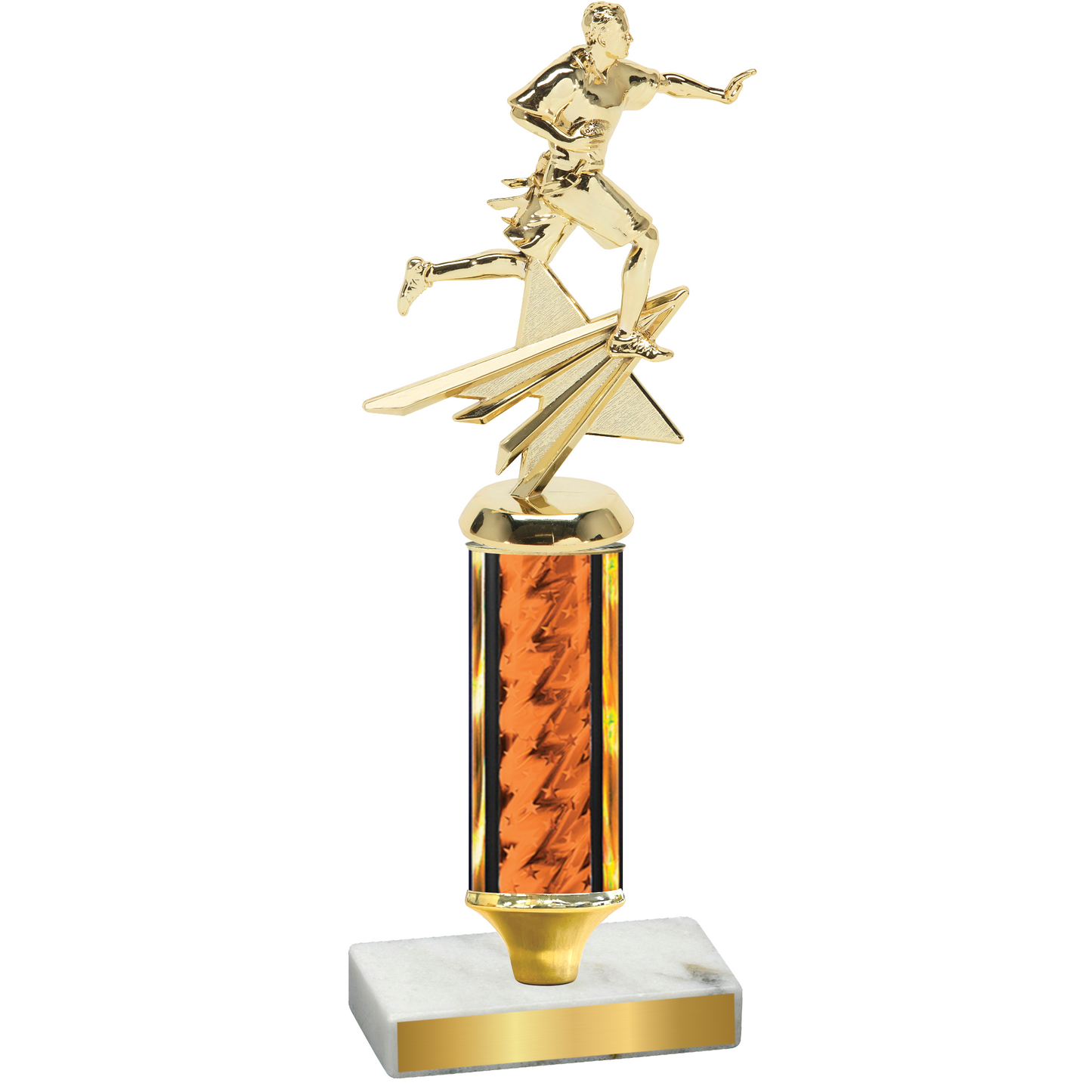 Value Orange Glacier Flag Football Trophy