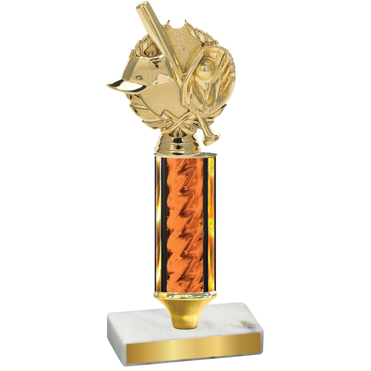 Value Orange Glacier Baseball Trophy