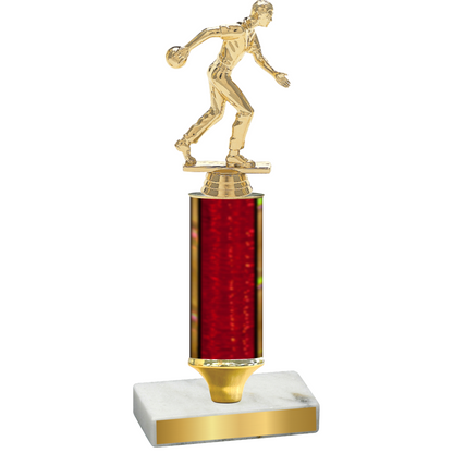 Value Red Glacier Bowling Trophy