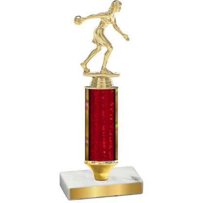 Value Red Glacier Bowling Trophy