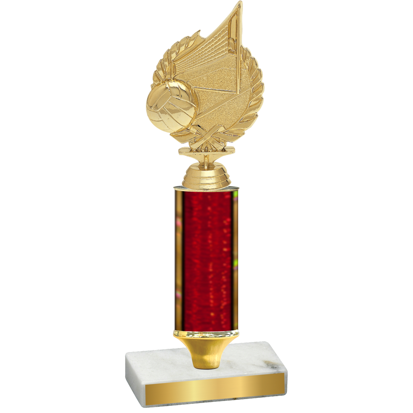 Value Red Glacier Volleyball Trophy