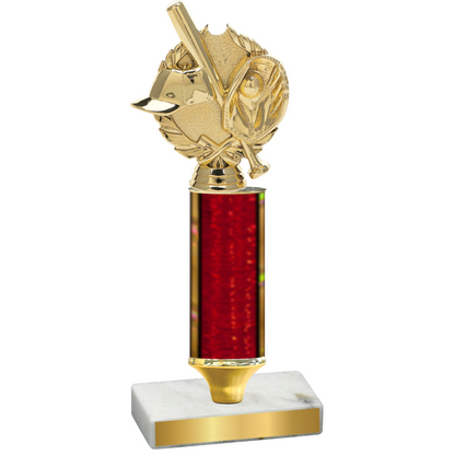 Value Red Glacier Baseball Trophy