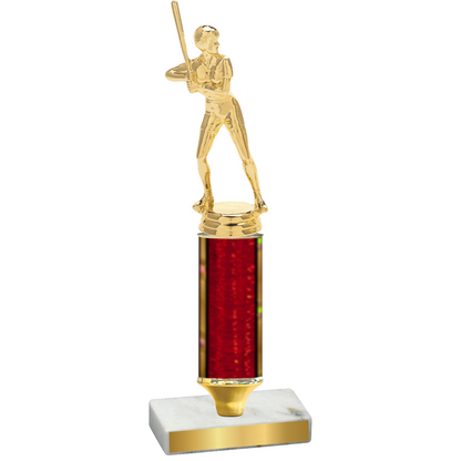 Value Red Glacier Softball Trophy