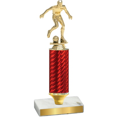 Value Red Carbon Fiber Soccer Trophy