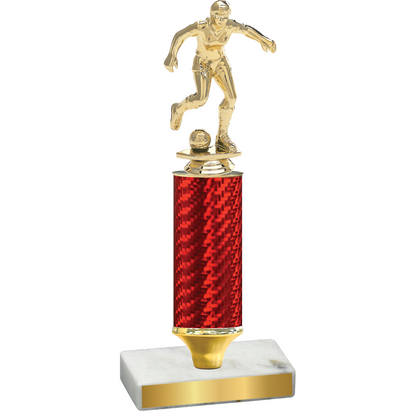 Value Red Carbon Fiber Soccer Trophy