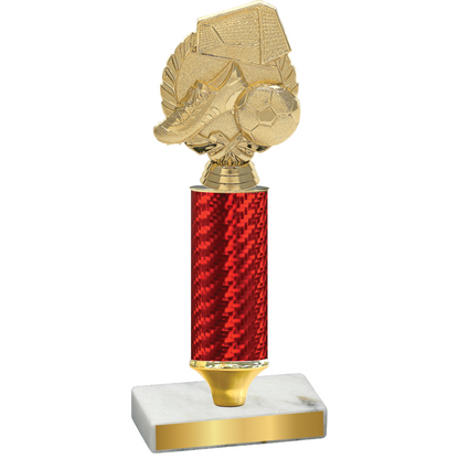 Value Red Carbon Fiber Soccer Trophy