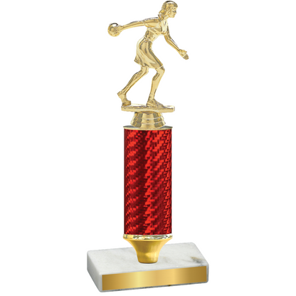 Value Red Carbon Fiber Bowling Trophy