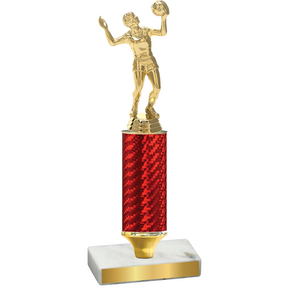 Value Red Carbon Fiber Volleyball Trophy